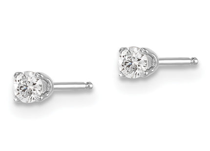 14k White Gold Earrings Style ST1 - Classique Jewelry Inc.