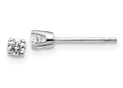 14k White Gold Earrings Style ST1 - Classique Jewelry Inc.