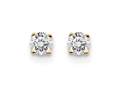 14k Yellow Gold Earrings Style ST1 - Classique Jewelry Inc.