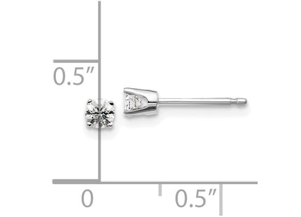 14k White Gold Earrings Style ST1 - Classique Jewelry Inc.