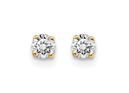 14k Yellow Gold Earrings Style ST1 - Classique Jewelry Inc.