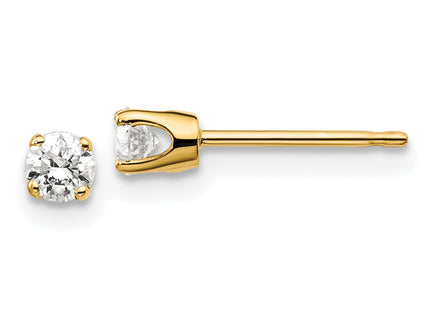 14k Yellow Gold Earrings Style ST1 - Classique Jewelry Inc.