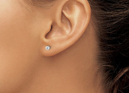 14k White Gold Earrings Style ST1 - Classique Jewelry Inc.