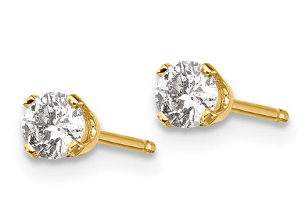 14k Yellow Gold Earrings Style ST1 - Classique Jewelry Inc.