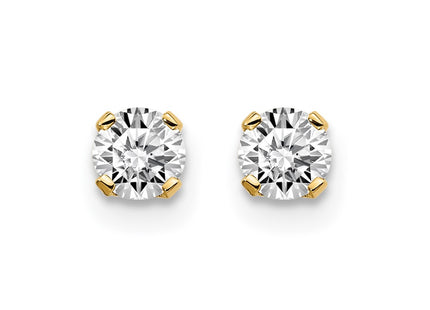 14k Yellow Gold Earrings Style ST1 - Classique Jewelry Inc.