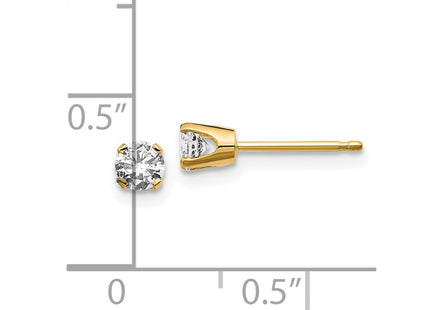 14k Yellow Gold Earrings Style ST1 - Classique Jewelry Inc.