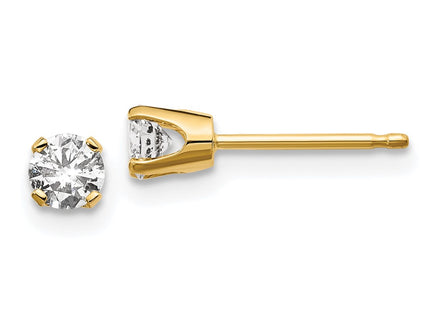 14k Yellow Gold Earrings Style ST1 - Classique Jewelry Inc.