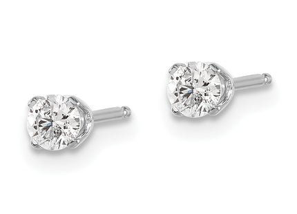 14k White Gold Earrings Style ST1 - Classique Jewelry Inc.