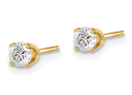 14k Yellow Gold Earrings Style ST1 - Classique Jewelry Inc.
