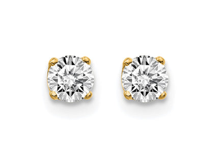 14k Yellow Gold Earrings Style ST1 - Classique Jewelry Inc.