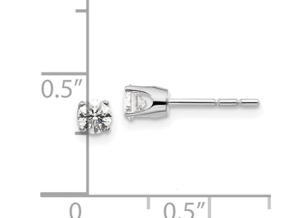 14k White Gold Earrings Style ST1 - Classique Jewelry Inc.