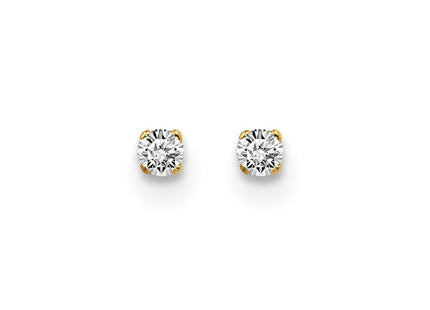 14k Yellow Gold Earrings Style ST1 - Classique Jewelry Inc.