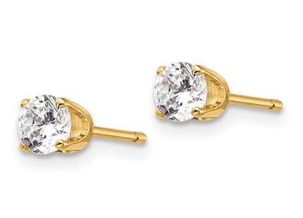 14k Yellow Gold Earrings Style ST1 - Classique Jewelry Inc.