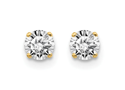 14k Yellow Gold Earrings Style ST1 - Classique Jewelry Inc.
