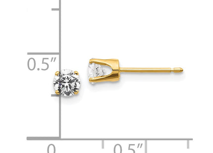 14k Yellow Gold Earrings Style ST1 - Classique Jewelry Inc.