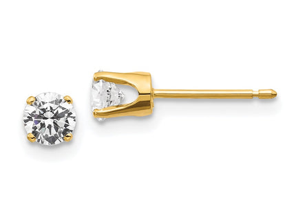 14k Yellow Gold Earrings Style ST1 - Classique Jewelry Inc.