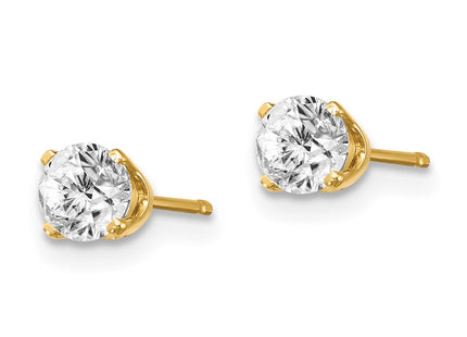 14k Yellow Gold Earrings Style ST1 - Classique Jewelry Inc.