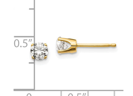 14k Yellow Gold Earrings Style ST1 - Classique Jewelry Inc.