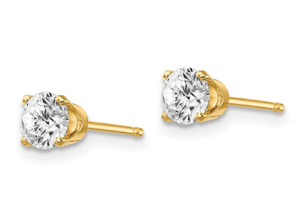 14k Yellow Gold Earrings Style ST1 - Classique Jewelry Inc.