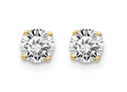14k Yellow Gold Earrings Style ST1 - Classique Jewelry Inc.