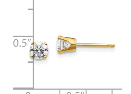 14k Yellow Gold Earrings Style ST1 - Classique Jewelry Inc.
