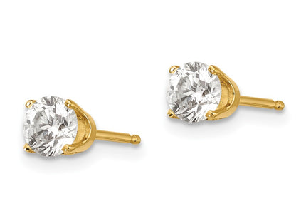 14k Yellow Gold Earrings Style ST2 - Classique Jewelry Inc.