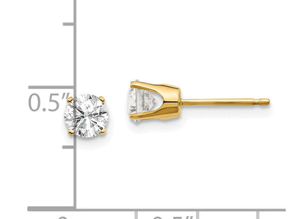 14K Yellow Gold .. I2 K-L Diamond Stud Push-on Post Earrings (Style ST1-75)