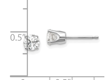 14k White Gold Earrings Style ST1 - Classique Jewelry Inc.
