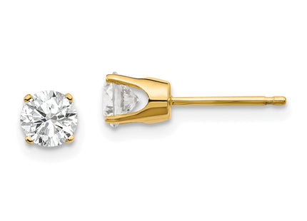 14k Yellow Gold Earrings Style ST2 - Classique Jewelry Inc.