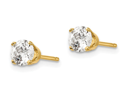 14k Yellow Gold Earrings Style ST2 - Classique Jewelry Inc.