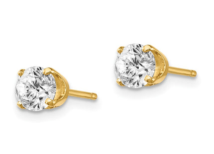 14k Yellow Gold Earrings Style ST1 - Classique Jewelry Inc.