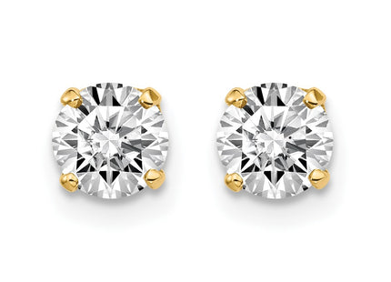 14k Yellow Gold Earrings Style ST2 - Classique Jewelry Inc.