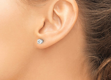 14k White Gold Earrings Style ST1 - Classique Jewelry Inc.
