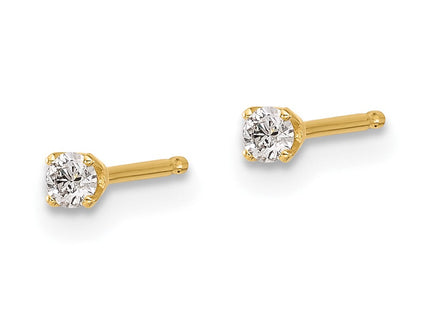 14y .. I1 J-K Diamond Stud Push-on Post Earrings (Style ST2-10)