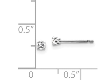 14k White Gold Earrings Style ST2 - Classique Jewelry Inc.