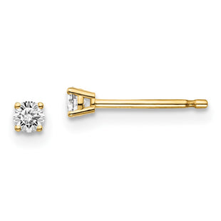 14y .. I1 J-K Diamond Stud Push-on Post Earrings (Style ST2-10)