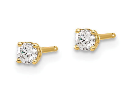 14k Yellow Gold Earrings Style ST2 - Classique Jewelry Inc.