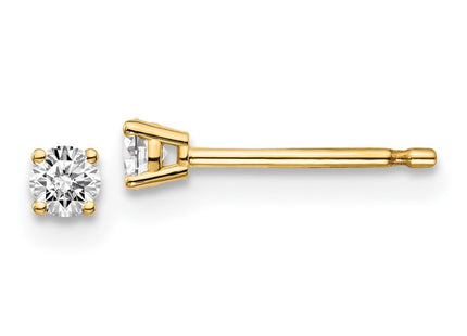 14k Yellow Gold Earrings Style ST2 - Classique Jewelry Inc.