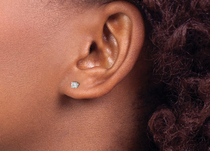 14k White Gold Earrings Style ST2 - Classique Jewelry Inc.
