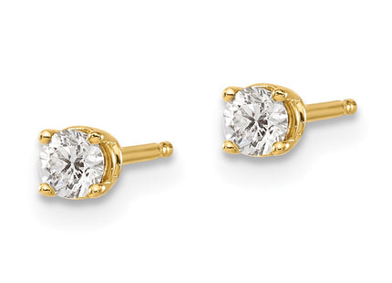14k Yellow Gold Earrings Style ST2 - Classique Jewelry Inc.