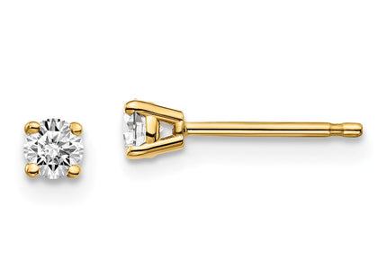 14k Yellow Gold Earrings Style ST2 - Classique Jewelry Inc.