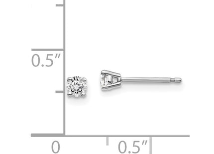 14k White Gold Earrings Style ST2 - Classique Jewelry Inc.