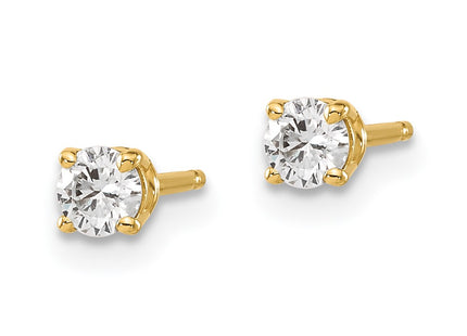 14k Yellow Gold Earrings Style ST2 - Classique Jewelry Inc.