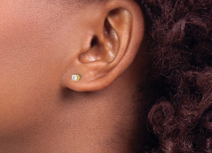 14k Yellow Gold Earrings Style ST2 - Classique Jewelry Inc.