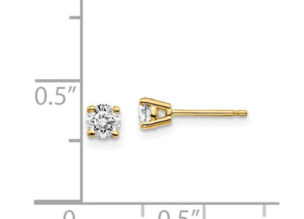14k Yellow Gold Earrings Style ST2 - Classique Jewelry Inc.