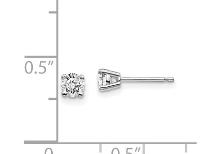 14k White Gold Earrings Style ST2 - Classique Jewelry Inc.