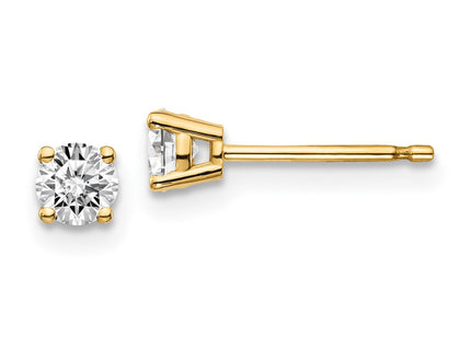 14k Yellow Gold Earrings Style ST2 - Classique Jewelry Inc.