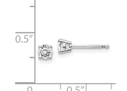 14k White Gold Earrings Style ST2 - Classique Jewelry Inc.