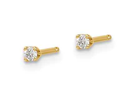 14k Yellow Gold Earrings Style ST2 - Classique Jewelry Inc.