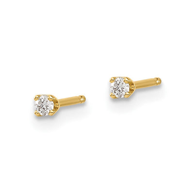 14y .. I1 J-K Diamond Stud Push-on Post Earrings